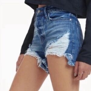 Good American Bombshell Cutoff Denim Shorts Sz 10/30